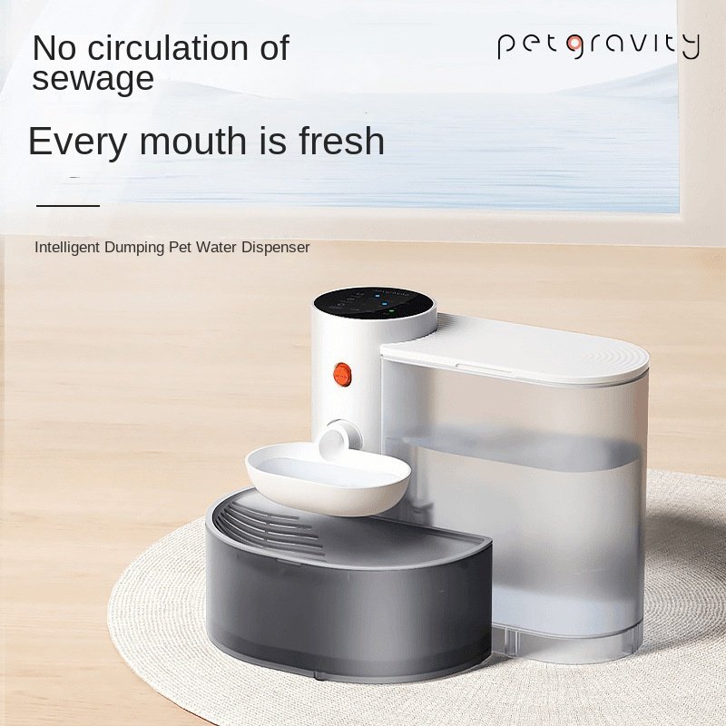 Automatic Gravity-Feed Cat Water Dispenser